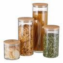 Kit Potes Herméticos Mantimentos 4 Un Tampa de Bambu Electrolux