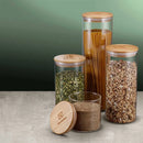 Kit Potes Herméticos Mantimentos 4 Un Tampa de Bambu Electrolux
