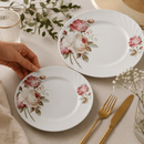 Aparelho de Jantar Opaline Floral 20 Peças com Xícaras de Chá | Casa Maluv