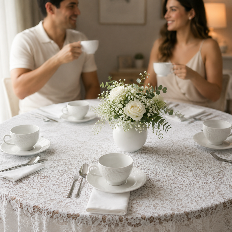 Kit  xícaras de Café com pires em porcelana 12 Peças | Casa Maluv