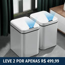 Lixeira com Sensor Automático Inteligente Abre Fácil em Toque Cesto Lixo Banheiro Cozinha Escritório 16 Litros