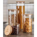 Kit Potes Herméticos Mantimentos 4 Un Tampa de Bambu Electrolux