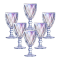 Kit 6 Taças Diamond de Vidro 340ml, elegância para Mesa Posta e Bebidas | Casa Maluv
