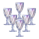 Kit 6 Taças Diamond de Vidro 340ml, elegância para Mesa Posta e Bebidas | Casa Maluv