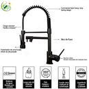Torneira Cozinha Gourmet Monocomando Com Spray Extensor-preto