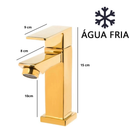 Torneira Luxo Dourada para Banheiro e Lavabo em Aço Inox SUS304 | Casa Maluv