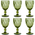 Kit 6 Taças Diamond de Vidro 340ml, elegância para Mesa Posta e Bebidas | Casa Maluv