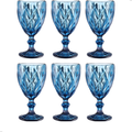 Kit 6 Taças Diamond de Vidro 340ml, elegância para Mesa Posta e Bebidas | Casa Maluv
