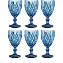 Kit 6 Taças Diamond de Vidro 340ml, elegância para Mesa Posta e Bebidas | Casa Maluv