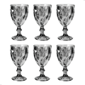 Kit 6 Taças Diamond de Vidro 340ml, elegância para Mesa Posta e Bebidas | Casa Maluv