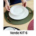 Kit Jogo Americano Redondo Impermeável 38cm | Mesa Posta Elegante Casa Maluv