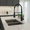 Torneira Gourmet Monocomando Preta com Spray Extensor 360° | Casa Maluv