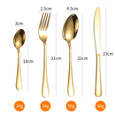 Jogo/KIT Talheres Faqueiro Inox Dourado Polidos de Alta Qualidade 24 Peças Premium Luxo Com Maleta