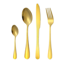 Jogo/KIT Talheres Faqueiro Inox Dourado Polidos de Alta Qualidade 24 Peças Premium Luxo Com Maleta