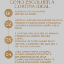 Cortina Luxo Voil com Forro em Microfibra Varios Tamanhos Cores Branca ou Palha