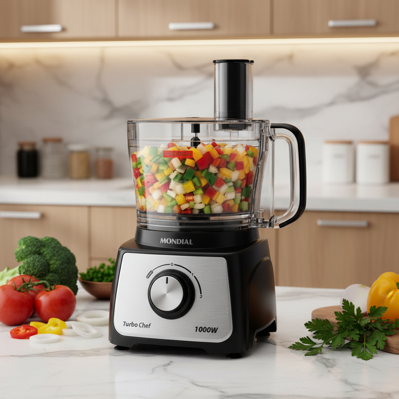 Multiprocessador 5 em 1 Mondial TurboChef Potência 1000w Loi