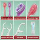 Kit com 26 Unidades Escova Dentes de Viagem Descartável 4 1 Pasta em Grânulos e Fio Dental