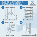 Prateleira Organizadora Multifuncional com Prateleiras Para Banheiro