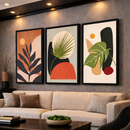 Kit 3 Quadros Decorativos Folhagem Mosaico Premium | Casa Maluv