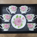 Kit  xícaras de Café com pires em porcelana 12 Peças | Casa Maluv