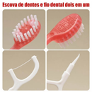 Kit com 26 Unidades Escova Dentes de Viagem Descartável 4 1 Pasta em Grânulos e Fio Dental