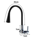 Torneira Gourmet Flexível Cozinha Parede preto