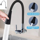 Torneira Gourmet Flexível Cozinha Parede preto