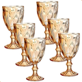 Kit 6 Taças Diamond de Vidro 340ml, elegância para Mesa Posta e Bebidas | Casa Maluv