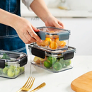 Kit 6 Potes Pote Hermético Organizador de Geladeira Tampa Alta Vedação em Silicone Organiza Marmita e Armário