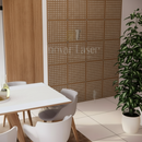 Placas Vazadas Decorativas Cobogó Painel Cama Cabeceira MDF Kit 6, 12 e 18 - Ambiente Único Elegante QUADRADINHO