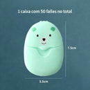 Case 50 Folhas Mini Sabonete Perfumado Papel Lava Mãos Portátil Descartável Viagem Sabão