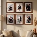 Kit 6 Quadros Porta Retrato Parede Decorativo Com Paspatur Foto 15x21 Medida 24x32