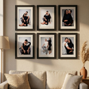 Kit 6 Quadros Porta Retrato Parede Decorativo Com Paspatur Foto 15x21 Medida 24x32